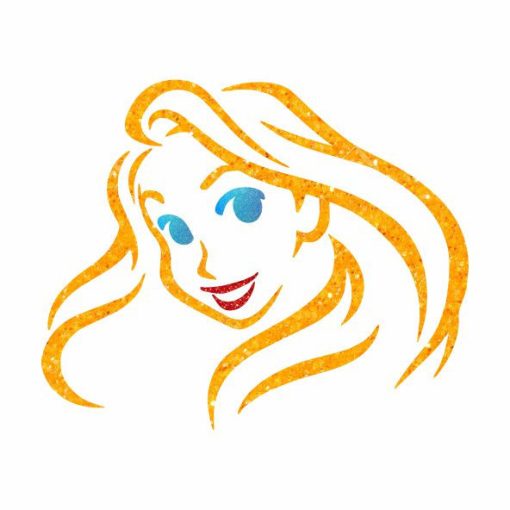 5x5 cm-es Csillámtetoválás sablon - Aranyhaj 143