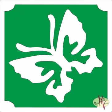 5x5 cm-es Csillámtetoválás sablon - Lepke 149