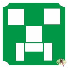 5x5 cm-es Csillámtetoválás sablon - Minecraft 151