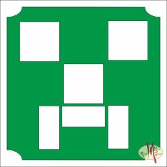 5x5 cm-es Csillámtetoválás sablon - Minecraft 151