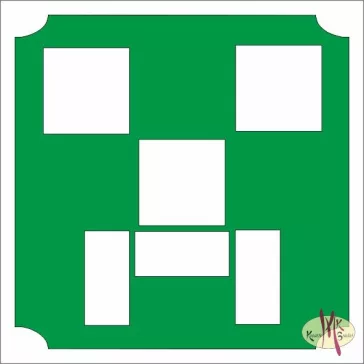 5x5 cm-es Csillámtetoválás sablon - Minecraft 151