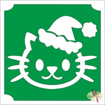   5x5 cm-es Csillámtetoválás sablon - Hello Kitty télapó 159