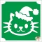 5x5 cm-es Csillámtetoválás sablon - Hello Kitty télapó 159