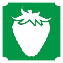 5x5 cm-es Csillámtetoválás sablon - Eper 164