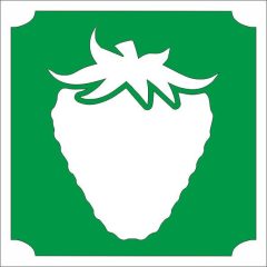 5x5 cm-es Csillámtetoválás sablon - Eper 164