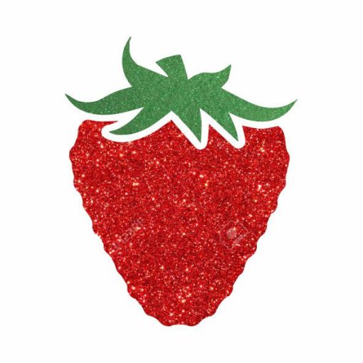 5x5 cm-es Csillámtetoválás sablon - Eper 164