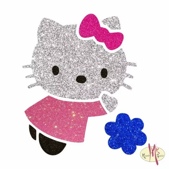 5x5 cm-es Csillám tetoválás sablon - Hello Kitty 165
