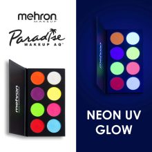 Mehron Paradise Makeup AQ - 8 szín paletta - Neon UV Glow
