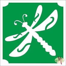 5x5 cm-es Csillámtetoválás sablon - Szitakötő 171