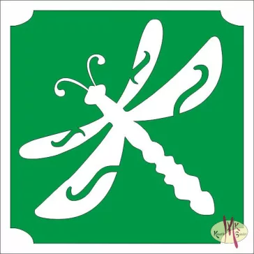 5x5 cm-es Csillámtetoválás sablon - Szitakötő 171