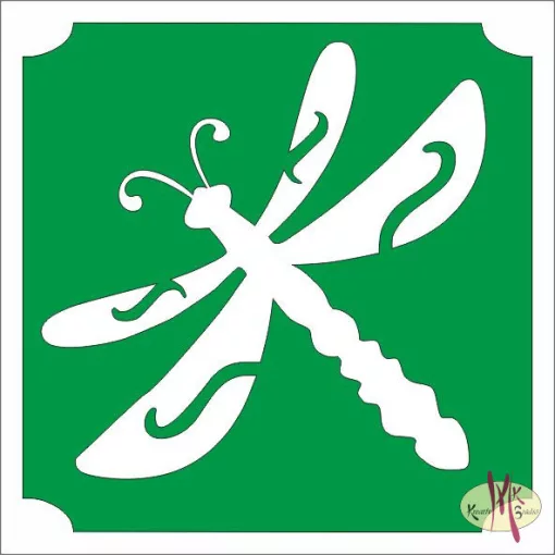 5x5 cm-es Csillámtetoválás sablon - Szitakötő 171