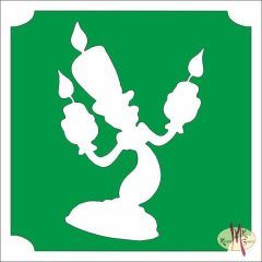   5x5 cm-es Csillámtetoválás sablon - A szépség és a szörnyeteg 174