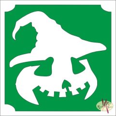 5x5 cm-es Csillámtetoválás sablon -Halloween tök 178