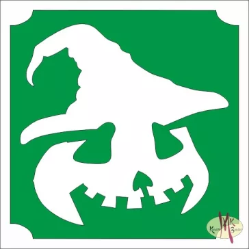 5x5 cm-es Csillámtetoválás sablon -Halloween tök 178