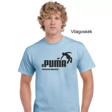 Vicces Póló - Apuma férfiasan bebaszik