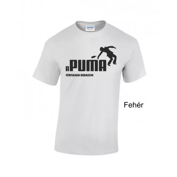 Vicces Póló - Apuma férfiasan bebaszik