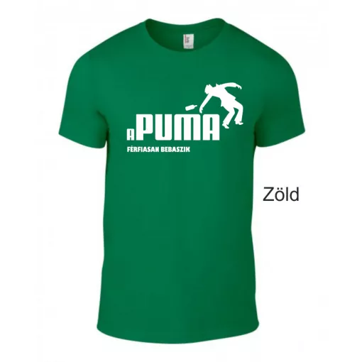 Vicces Póló - Apuma férfiasan bebaszik