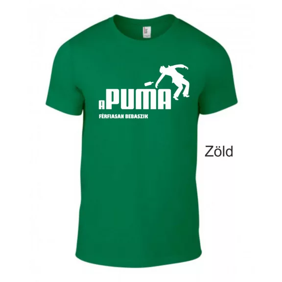 Vicces Póló - Apuma férfiasan bebaszik