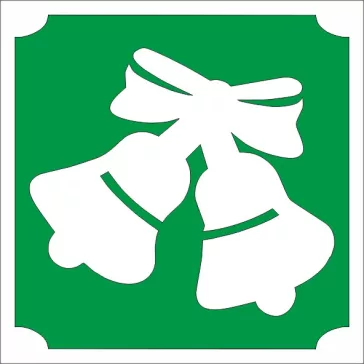   5x5 cm-es Csillám tetoválás sablon - Karácsonyi harang 188