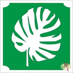 5x5 cm-es Csillámtetoválás sablon - Pálma levél 193