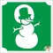 5x5 cm-es Csillámtetoválás sablon -Hóember 194