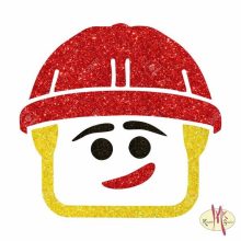 5x5 cm-es Csillámtetoválás sablon - Lego munkás 200