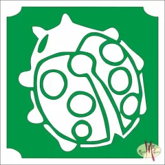 5x5 cm-es Csillámtetoválás sablon - Katica bogár 201