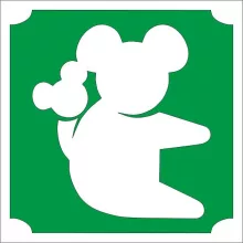 5x5 cm-es Csillámtetoválás sablon -  Koala 202