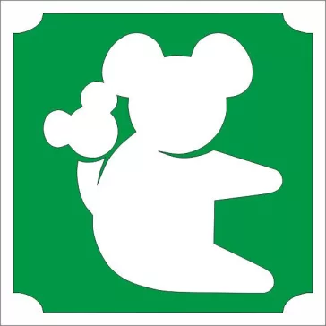 5x5 cm-es Csillámtetoválás sablon -  Koala 202