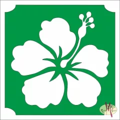 5x5 cm-es Csillámtetoválás sablon - Trópusi virág 206