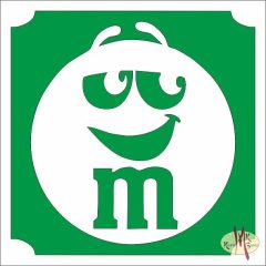 5x5 cm-es Csillámtetoválás sablon - m&m's 209