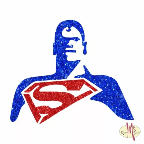 5x5 cm-es Csillámtetoválás sablon - Superman 211
