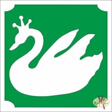 5x5 cm-es Csillámtetoválás sablon - Hattyú 212