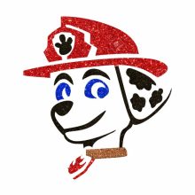 5x5 cm-es Csillám tetoválás sablon - Mancs őrjárat, Marshall 217