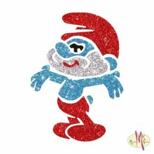 5x5 cm-es Csillámtetoválás sablon - Törpapa 221