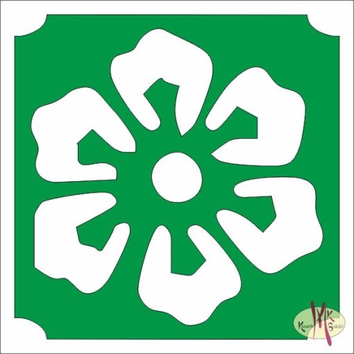 5x5 cm-es Csillámtetoválás sablon - Virág 224