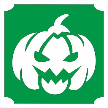 5x5 cm-es Csillám tetoválás sablon - Halloween tök 232