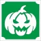 5x5 cm-es Csillám tetoválás sablon - Halloween tök 232