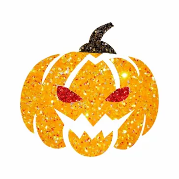 5x5 cm-es Csillám tetoválás sablon - Halloween tök 232