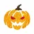 5x5 cm-es Csillám tetoválás sablon - Halloween tök 232