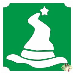   5x5 cm-es Csillámtetoválás sablon -Harry Potter süveg 233