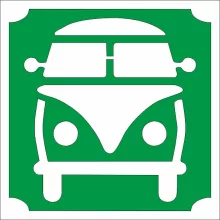 5x5 cm-es Csillámtetoválás sablon - Vw Transporter 235