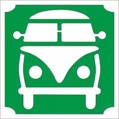 5x5 cm-es Csillámtetoválás sablon - Vw Transporter 235