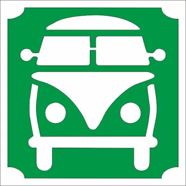5x5 cm-es Csillámtetoválás sablon - Vw Transporter 235