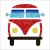 5x5 cm-es Csillámtetoválás sablon - Vw Transporter 235