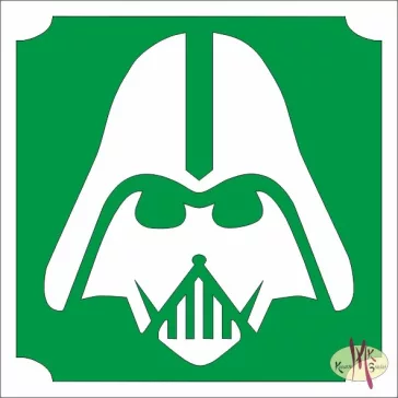5x5 cm-es Csillámtetoválás sablon - Darth Vader 236