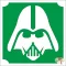 5x5 cm-es Csillámtetoválás sablon - Darth Vader 236