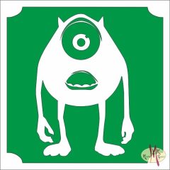 5x5 cm-es Csillámtetoválás sablon -  Szörny Rt. 237