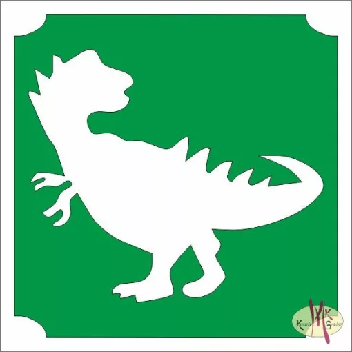  5x5 cm-es Csillámtetoválás sablon - T Rex dino 239