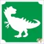  5x5 cm-es Csillámtetoválás sablon - T Rex dino 239